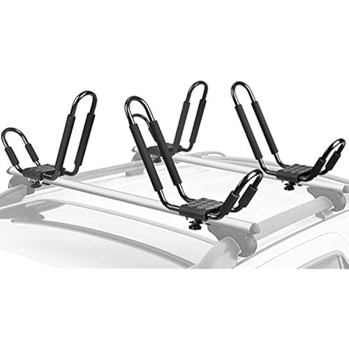 Leader Accessories Kayak Rack 2 Pair J Bar for 2 Kayaks, 150 lbs Capacity