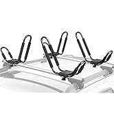 Leader Accessories Kayak Rack 2 Pair J Bar for Canoe Surf Board SUP On Roof Top Mount Crossbar wi...