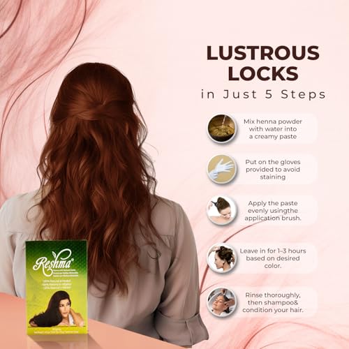 Reshma Beauty Henna Polvo Puro 100% Natural Paquete 12 x 150g miniatura 3