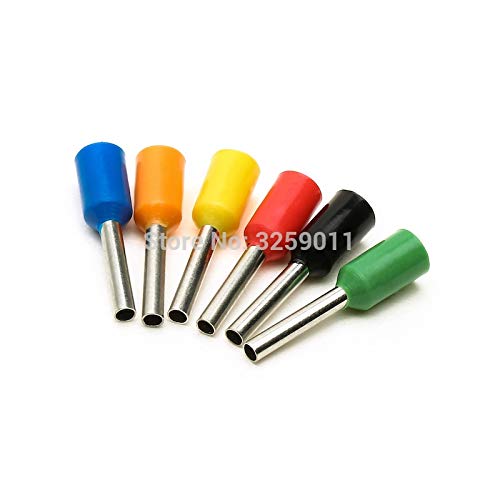 Davitu 2000PCS EV7506 VE7506 Electrical Crimp Terminal Block Tubular Wire Connector Cable Cord End Bootlace Ferrule E7506 AWG 20 - (Color: Red)