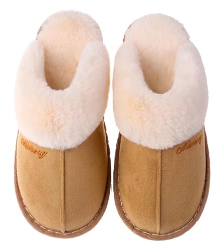 Women's Plush Home Slippers Cozy Bedroom Slippers Fuzzy House Indoor Outdoor Slippers3