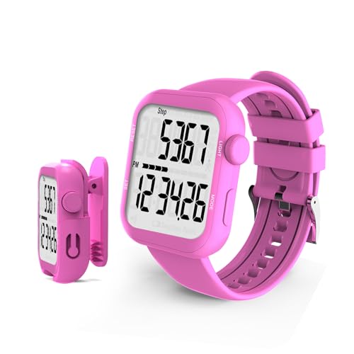 CHAMPOWER Pink Pedometer Watch