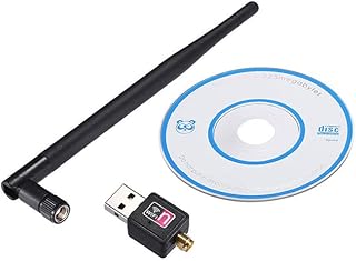 WiFi WLAN Stick Adapter 150Mbit 2dBi Wireless USB WiFi Network Adapter Dongle Antenna for Windows Vista/XP/2000/7/8/10, Linux, MAC OS