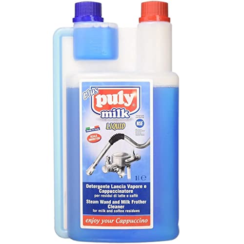 Puly Caff Milk Plus Detergente per schiuma di latte liquido detergente per residui di schiuma di latte per macchine da caffè, sistemi e attrezzature - 1000 ml