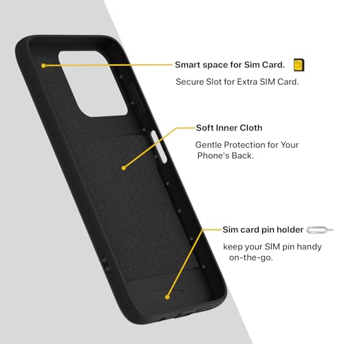 Image of Pikkme Back Cover for Motorola Moto G67 Power 5G / G57 Power 5G Camera Protection 3D Hexa Cube Design Silicone Protective Bumper Case (Black)