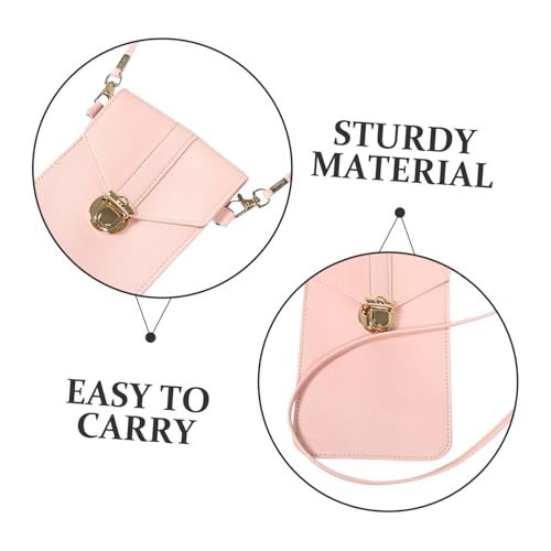 Angoily Mini Crossbody Purse for Women Compact Cardholder Wallet with Card Slots Versatile Shoulder Bag for Everyday Use Lightweight Small Wallet for Students and Essentials Pink3