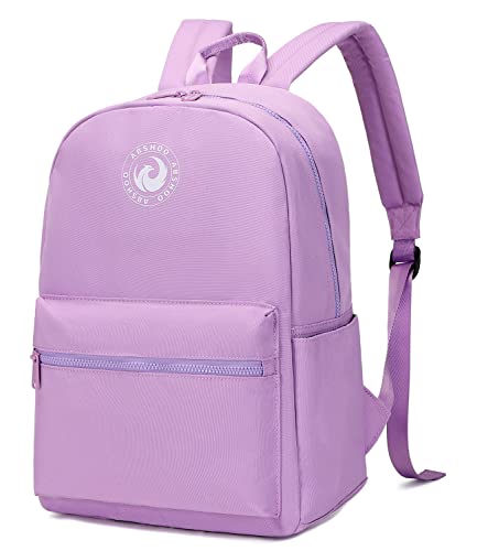 Abshoo Lightweight Backpack For School Classic Basic Water Resistant Casual Daypack Plain Bookbag (Purple) #TOP1