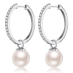 D1-hoop earrings with swarovski pearl 23mm
