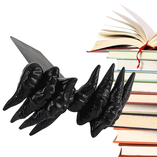 Bookmark De La Main Du Diable - Devil's Hand Resin | À Demon Spooky D'Halloween Parfait Pour Les Fans D'horreur, Cadeaux Et Amoureux Livre