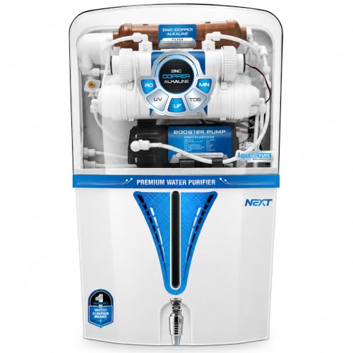 Image of Aqua X Pure Nexa Blue Domestic water purifier | RO+U.V+UF+Copper+TDS Controller+Activated Carbon | 12 L Tank | 20 LPH filteration | Suitable For Home and Office | 1 Year Warranty.
