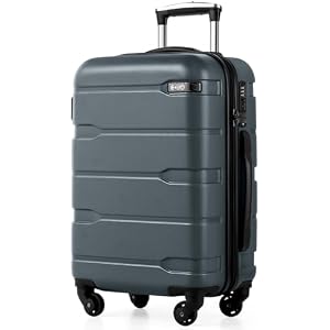 Coolife Carry On Luggage Hardside Suitcase with Spinner Wheels, 20in