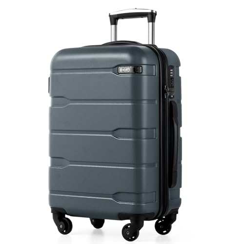 Coolife Coolife Carry On Luggage Hardside Suitcase with Spinner Wheels, 20in