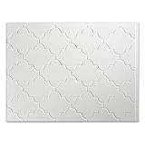 Fasade Easy Installation Monaco Gloss White Backsplash Panel for Kitchen and Bathrooms (18