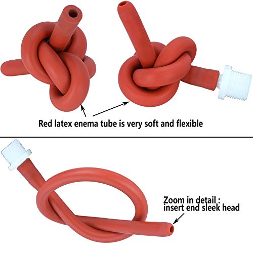 Image of Enema Hose Reusable,Shower Anal Douche Nozzle for Men and Women,Enemas Tubing Anal Cleaning 59in with Beads
