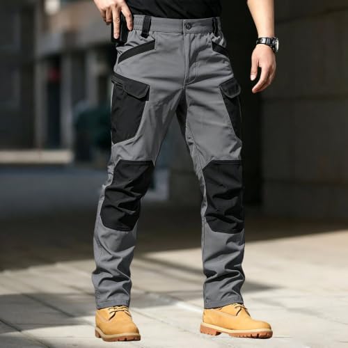 Men's Work Pants Ripstop Waterproof Construction Tactical Cargo Pants - image 2