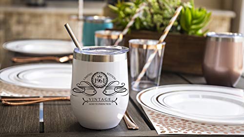 Paris Products Co. Vintage 1961 Aged To Perfection Stainless Steel 62 White Wine Tumbler + Shot Glass, 62Nd Birthday Gifts For Women, Birthday Decorations, Mom Birthday Gifts, Coffee Tumbler #TOP4