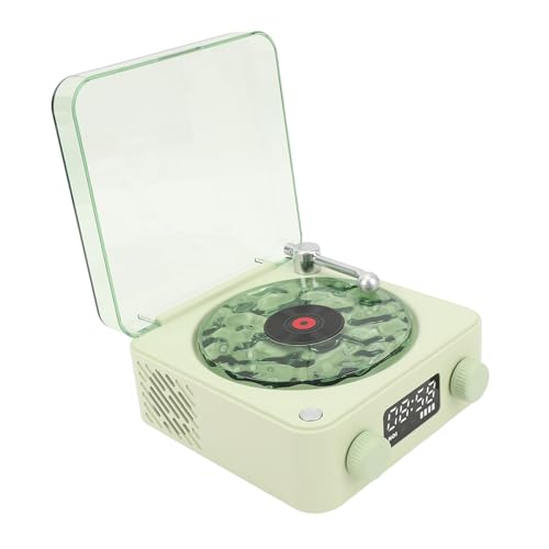 Tocadiscos Bluetooth vintage XUMIUZIY con reloj y luz para dormitorio
