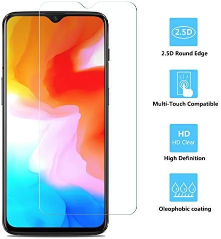 [4 Pack] OnePlus 6T Screen Protector, SPARIN [Tempered Glass] [Anti-Scratch] [High Definition] Screen Protector with Alignment Frame