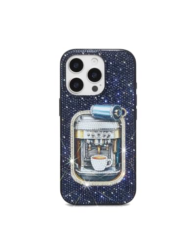 Image of JW PEI Coffee Tin Artificial Crystal Phone Case - Blue