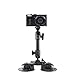 Delkin Devices Fat Gecko Dual Suction Camera Mount - Powerful Suction Cup Camera Mount for Car, Motorcycle, Desk, Window | Secure and Adjustable Action Camera Holder for Video Recording