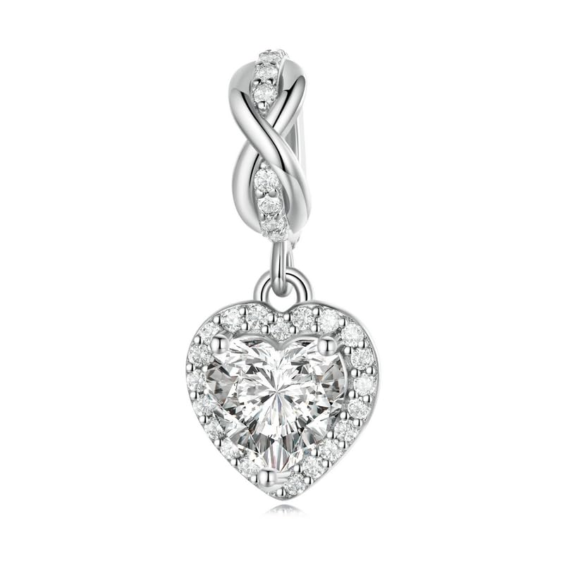 Colgante de plata 925 Les Folies de corazón, el regalo ideal con circonita y cristal