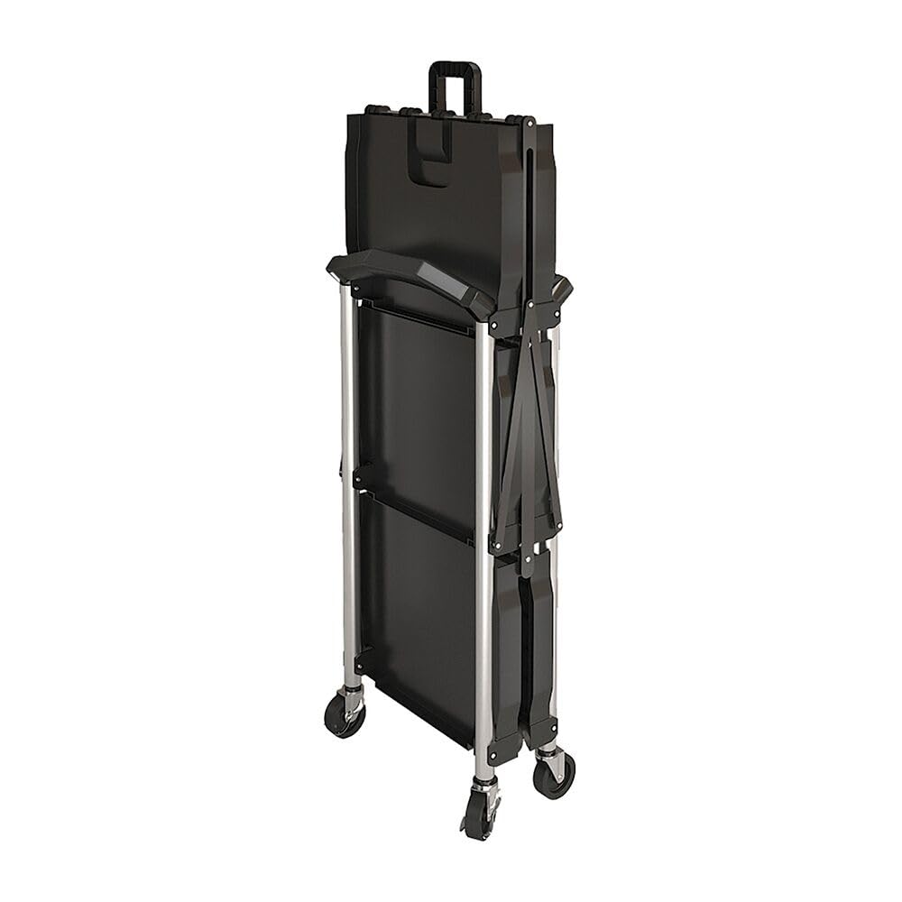 Carro plegable con ruedas, con 3 estantes, carro de barbacoa para exteriores para uso doméstico