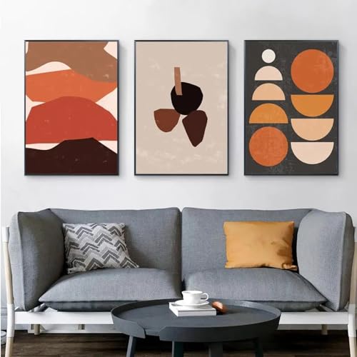 Peinture sur toile soleil et lune pour créer une ambiance zen dans votre salon