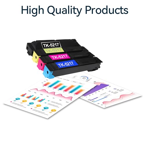Image of Remanufactured TK-5217 TK5217 TK-5217K TK-5217C TK-5217M TK-5217Y Toner Cartridge Use for Kyocera TASKalfa 406ci Copystar CS406ci Printers (4-Pack)