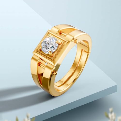 Image of Miss Highness 925 Pure Silver Solitaire Ring for Men and Boys | Minimal Adjustable Design | Silver Jewellery With Authenticity Certificate | Gift for Husband Boyfriend | Casual Wear Ring