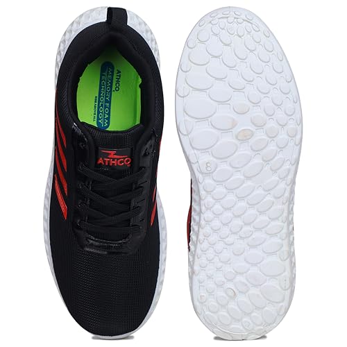 Image of ATHCO mens Kandy Running Shoes for Man Comfortable Men's Sports Shoes with Memory Foam Cushioned Insole Sports Shoes for Men Running Walking Lightweight Gym Shoe for Men Comfortable Stylish & Casual Walking Shoe for Man Anti Slip Gym Footwear
