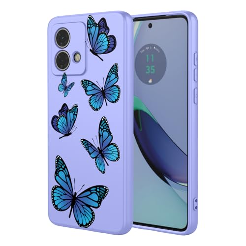 Coque Moto G84抗震紫蝴蝶手机壳 protège des chutes et des rayures au dos