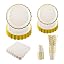 Beige & Foil Gold Party Set
