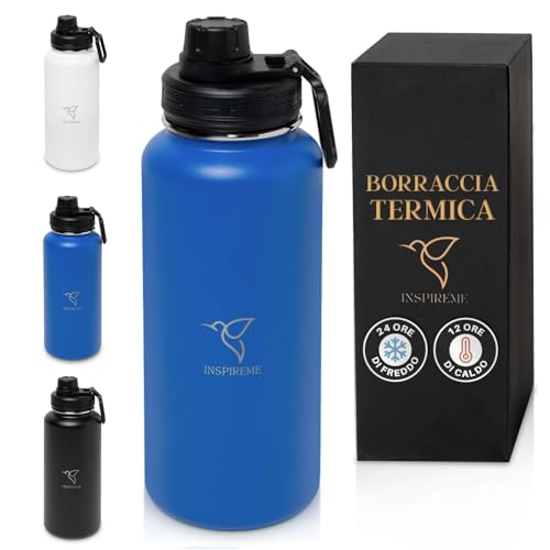 Generico Inspireme Borraccia Termica 1 Litro Acciaio Inox | Bottiglia