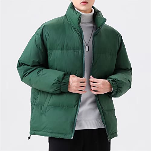 TIYRUS Jaqueta masculina gola em pé jaqueta grossa quente casais roupas de pão (cor: preto, tamanho: