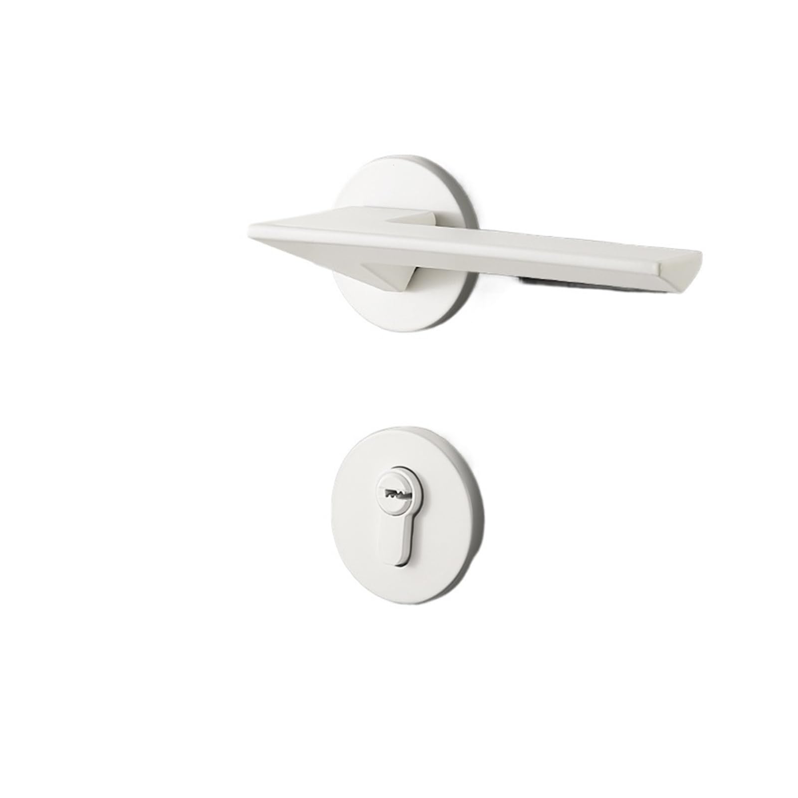 OPTEPYOE White Bedroom Door Lock Silent Split(C Style)