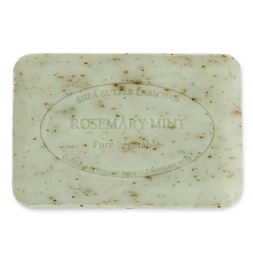 Image of Pre de Provence Artisanal Soap Bar, Enriched with Organic Shea Butter, Natural French Skincare, Quad Milled for Rich Smooth Lather, 8.8 Ounce, Rosemary Mint