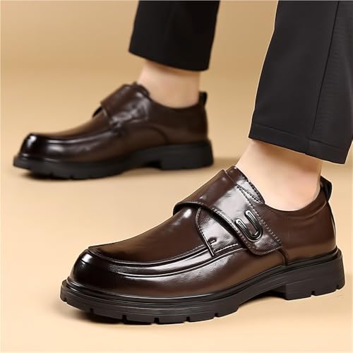 Men's British Style Business Casual Dress Shoes Spring Arrival Trendy Platform Sole Slip-On Versatile Comfortable Oxfords for Work2