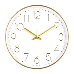 12 Inch Gold Wall Clocks Battery Operated Silent Modern Style Clock Decor 12 Inch Gold Wall Clocks Battery Operated Silent Modern Style Clock Decor product