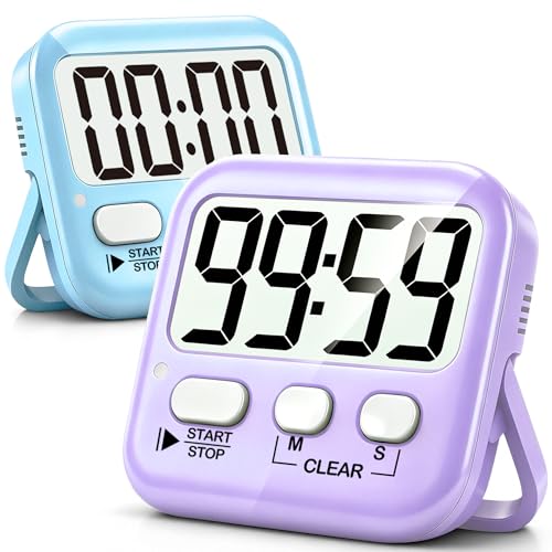 Antonki 2 Pack Digital Timer for Kids Classroom Kitchen Timers for Cooking