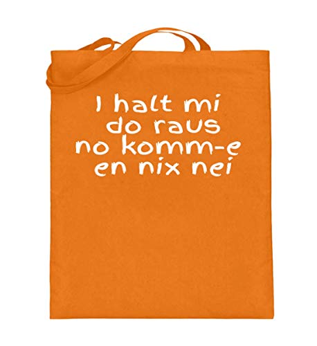 Sac en toile de jute orange 38x42 cm avec de longues anses confortables