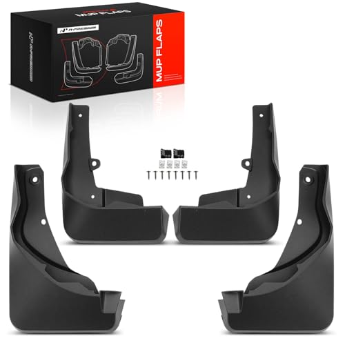 Image of A-Premium Mud Flaps Compatible with Audi | for Audi Q3 2019-2024 Sport Utility, No Drilling Required Mud Guards with Hardware Accessories, Set of 4 Front and Rear