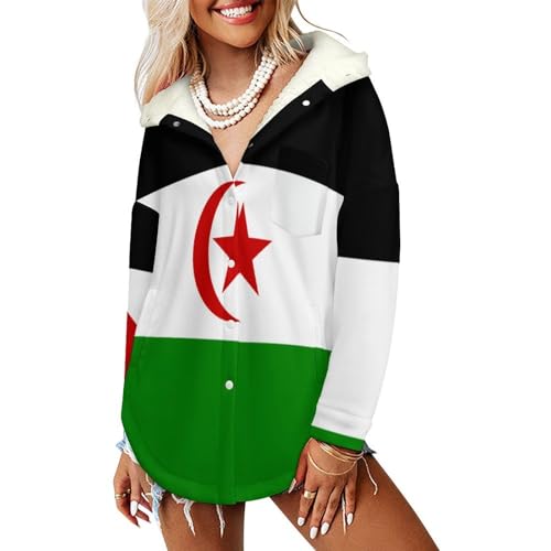 Manteau chaud hiver femme veste polaire avec poches douillette noire