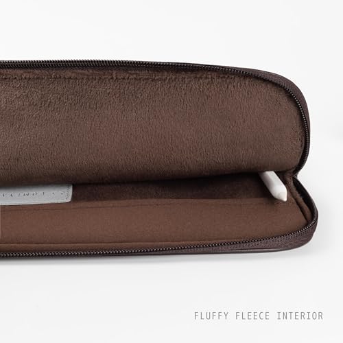 Image of Comfyable Tablet Sleeve Compatible with iPad Air 11 inch M3 2025, iPad Pro 11 Inch M4 2024 & Smart /Magic Keyboard with Pencil Holder-PU Leather Bag Water-Resistant Slim Case - Chocolate