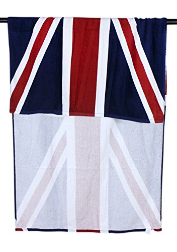 Large British Beach Towel Soft Microfiber Union Jack Pattern Bath Towels Holiday Spa Towel Quick Dry Sauna Towels Highly Absorbent Swimming Pool Body Wrap Unisex Light Travel Blanket Pillow Towel - Image 3