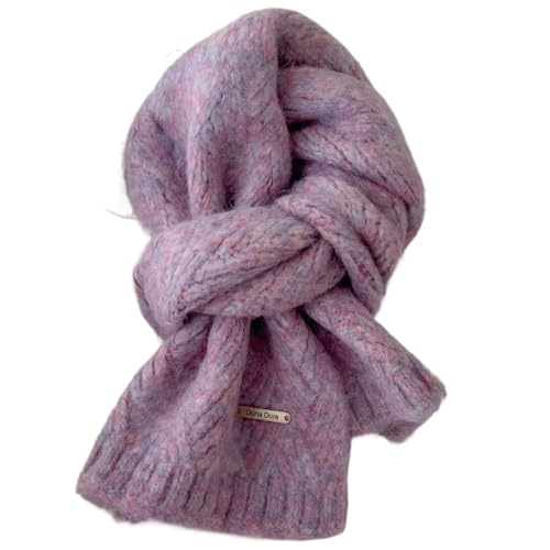 Premium Comfort Luxury 100% Alpaca Wool Warm Neck Scarf For Women Shawl Wraps Winter Scarves Blanket Soft Lightweight (Purple 100% Alpaca Wool Warm Scarf)