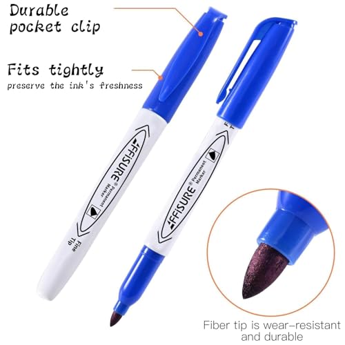 Image of 12 Colors Permanent Markers, 144 Pack colored marker sets, Assorted Colors Marker,Fine Point, Permanent Markers Bulk, Fast Dry, Waterproof, work on Plastic, Glass, Metal, Wood and Stone