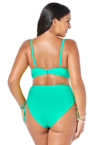 Swimsuits For All Mentor Tie Front High Waist Side Tie Bikini Set2