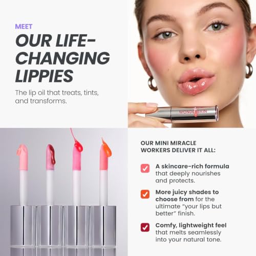 Image of Wonderskin Lip Oil Rehab Serum - Tinted Lip Oil, Hydrating Lip Serum