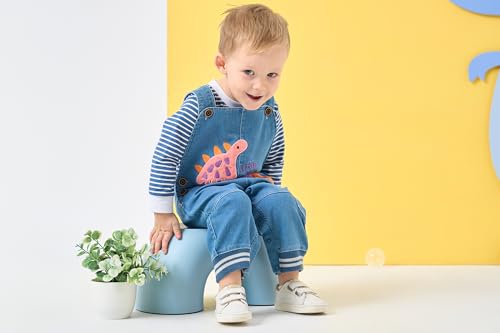 Image of Cute Baby Boy Clothes Suit Toddler Boys' Striped Long Sleeve T-Shirt+Denim Overalls Jumpsuit Pants Outfits Sets