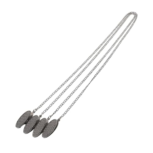 ibasenice 2 Piezas Clips para Baberos Servilletas y Toallas Cadena de Clip Metálico Accesorio Práctico y Portátil